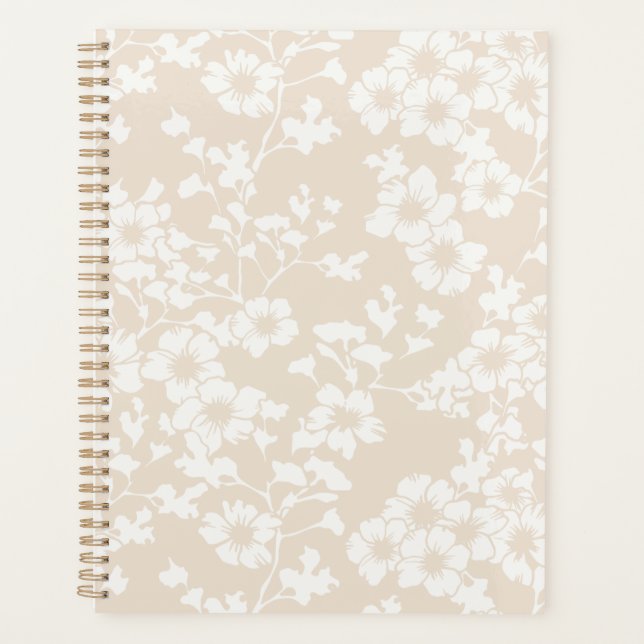 Floral Trellis - Soft Linen Planner (Front)