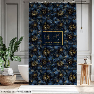 Floral Trendy Elegant Bathroom Art Curtain