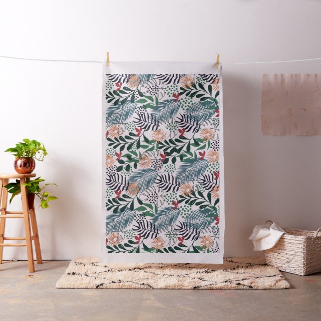 Floral Tropical Botanic Pattern Fabric (In Situ)