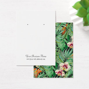 Floral Tropical Foliage Feuille Carte d'oreille pe