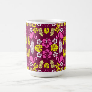 Floral Tropical Fruit Patterned Coffee Mug