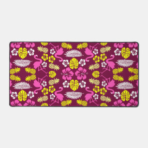 Floral Tropical Fruit Patterned Desk Mat