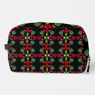 Floral Tropical Fruit Patterned Dopp Kit