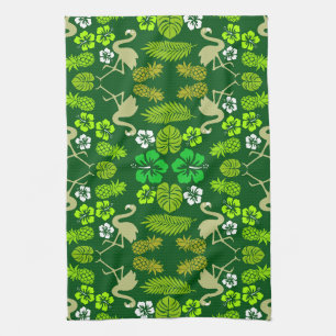 Floral Tropical Fruit Patterned Kitchen Towel