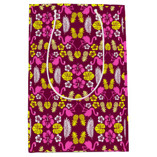 Floral Tropical Fruit Patterned Medium Gift Bag