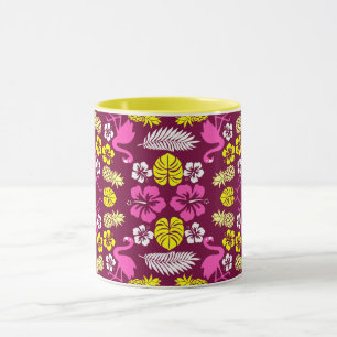 Floral Tropical Fruit Patterned Mug