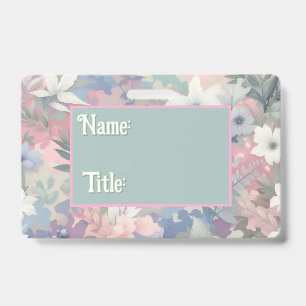 Floral/Tropical spring/easter pastel Badge