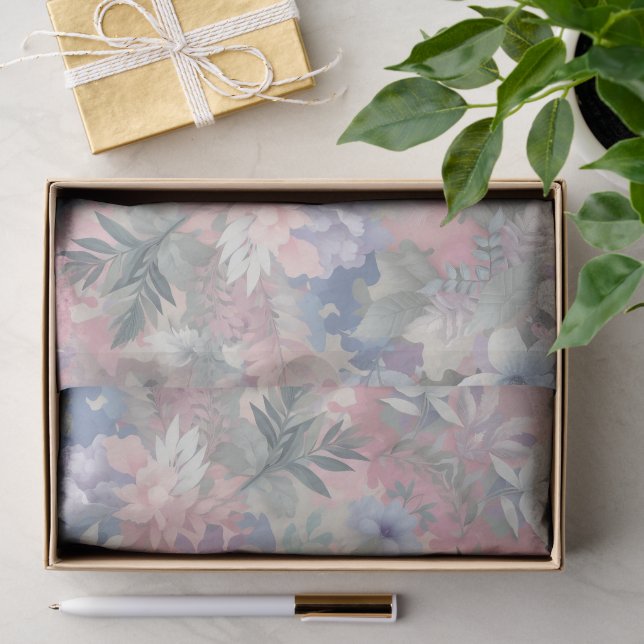 Floral/Tropical spring/easter pastel Tissue Paper (Gift)