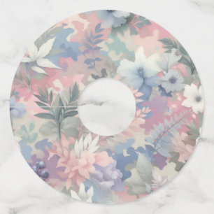 Floral/Tropical spring/easter pastel Wine Glass Tag