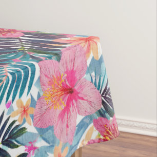 Floral tropical tablecloth