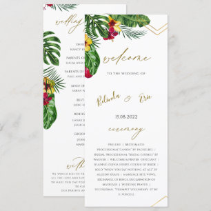 Floral Tropical Wedding Flat Program