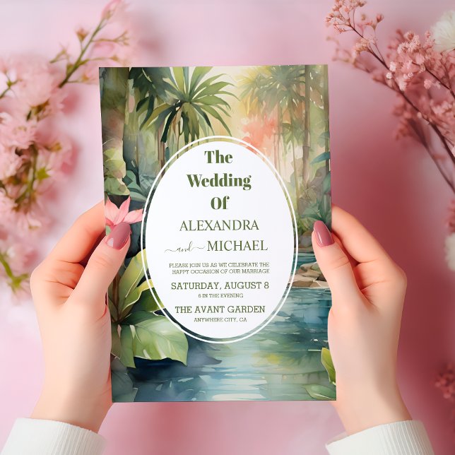 Floral Tropical Wedding Invitation (Creator Uploaded)