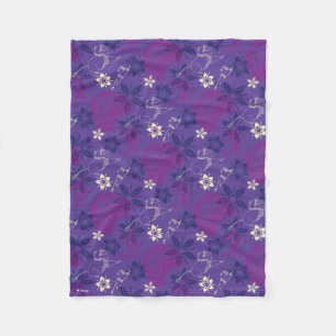 Floral Tuk Tuk & Ongi Pattern Fleece Blanket