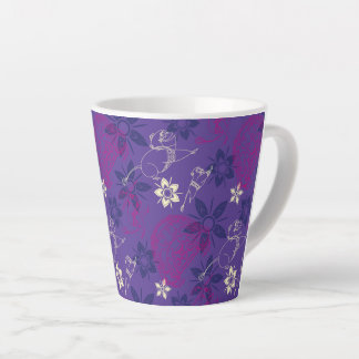 Floral Tuk Tuk & Ongi Pattern Latte Mug