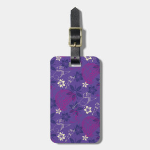 Floral Tuk Tuk & Ongi Pattern Luggage Tag