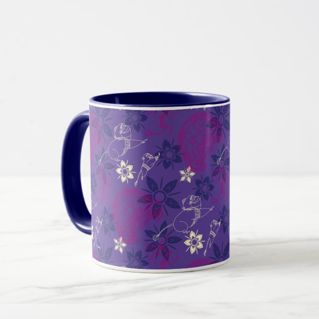 Floral Tuk Tuk & Ongi Pattern Mug (Front Left)