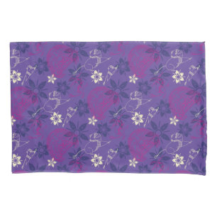 Floral Tuk Tuk & Ongi Pattern Pillowcase