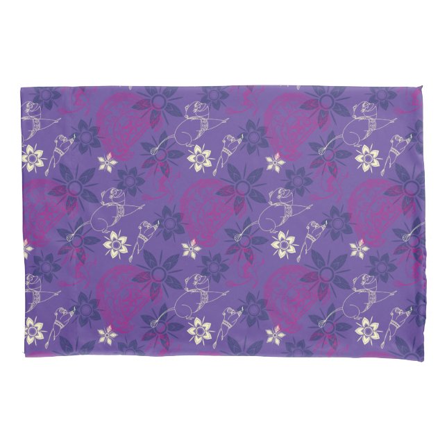 Floral Tuk Tuk & Ongi Pattern Pillowcase (Front)