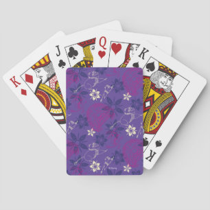Floral Tuk Tuk & Ongi Pattern Playing Cards
