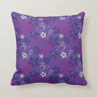 Floral Tuk Tuk & Ongi Pattern Throw Pillow
