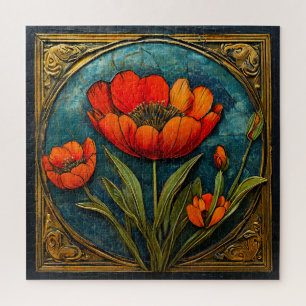 🌷 Floral Tulip Art Puzzle Gift 🧩