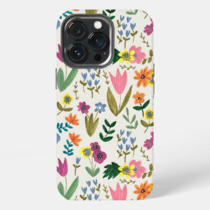 Floral tulips all-over print iPhone 13 pro case
