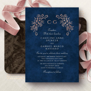 Floral Tulips Monogram Wedding