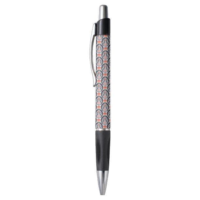 Floral Turkey Folk Art Pattern Pen (Top (Vertical))