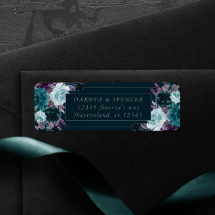Floral turquoise Dark Moody Bouquet Adresse du c