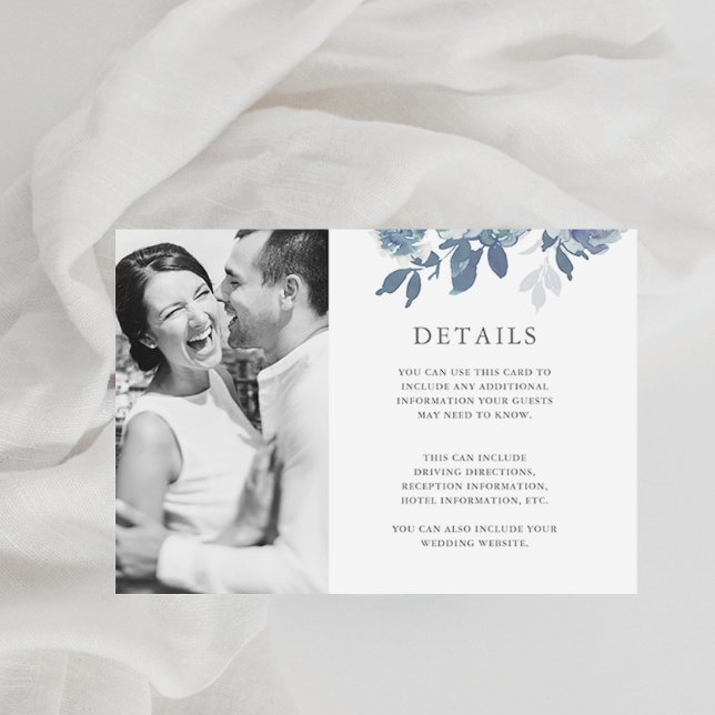 Floral Two Sided Guest Details Photo Enclosure (Creator Uploaded)