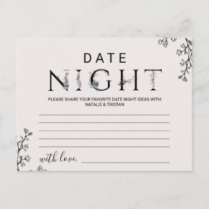 Floral Typography Date Night Idea Cards