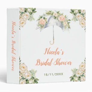 Floral Umbrella Bridal Shower Photo Album Binder