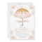 Floral Umbrella Glitter Baby Shower Invitation