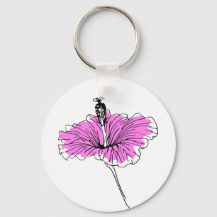 Floral und pink keychain