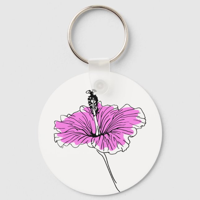 Floral und pink keychain (Front)