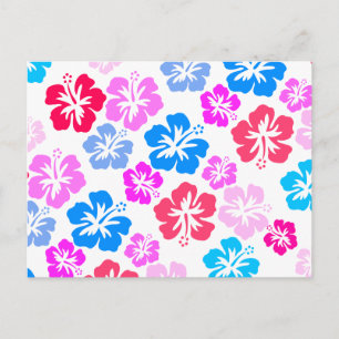 Floral und pink postcard