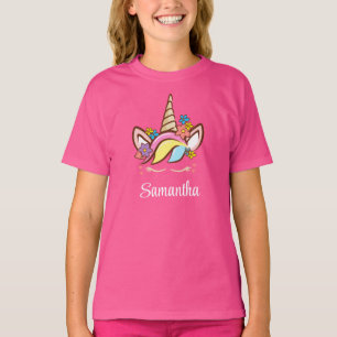 Floral Unicorn Colourful Personalized T-Shirt