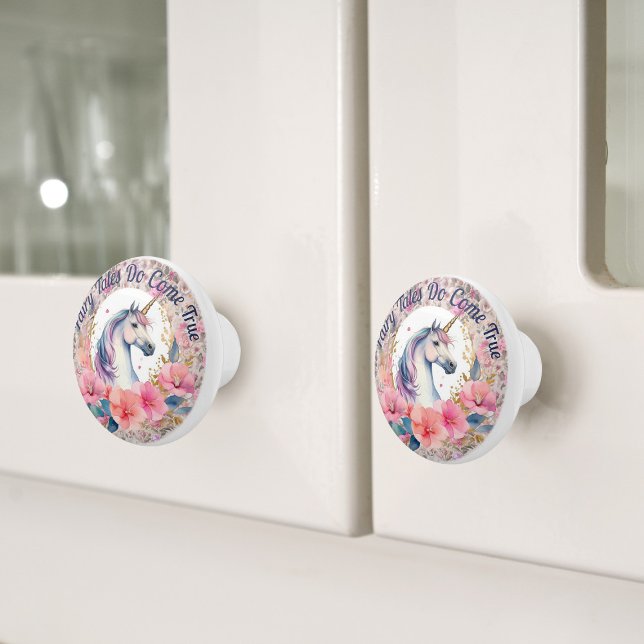 Floral Unicorn Fairy Tale Ceramic Knob (Creator Uploaded)