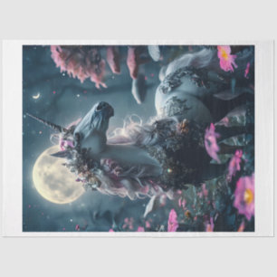 Floral Unicorn Tissue Paper