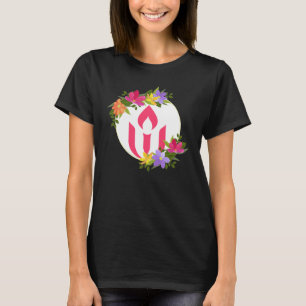 Floral Unitarian Universalist chalice T-Shirt