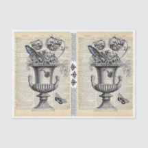 Floral Urn with Bird & Bee