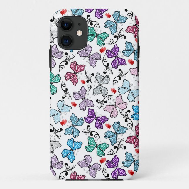 Floral Valentine Pattern Case-Mate iPhone Case (Back)