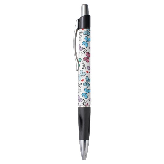 Floral Valentine Pattern Pen (Top (Vertical))