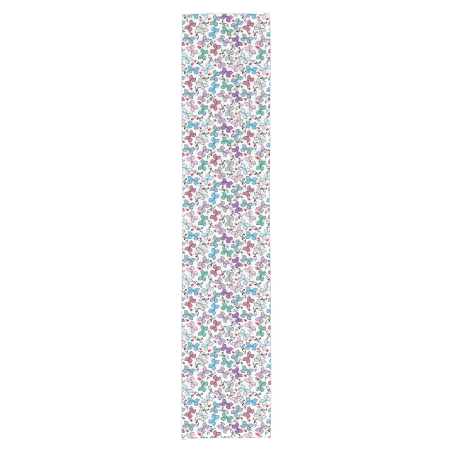 Floral Valentine Pattern Short Table Runner (Front)