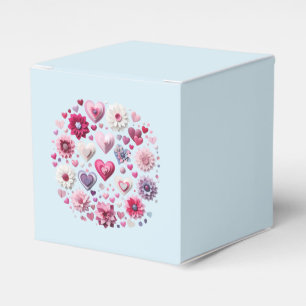 Floral Valentine's Day Heart Favor Box
