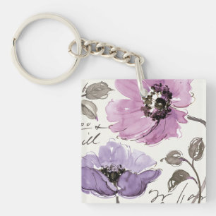 Floral Valse Plum Aquarelle Fleurs