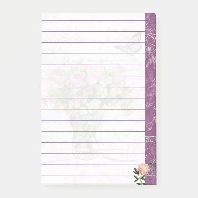 Floral vase post-it notes (Front)