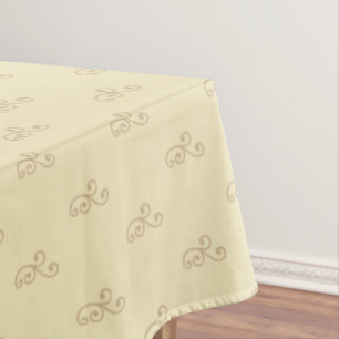 Floral vectpr on light cream beige tablecloth