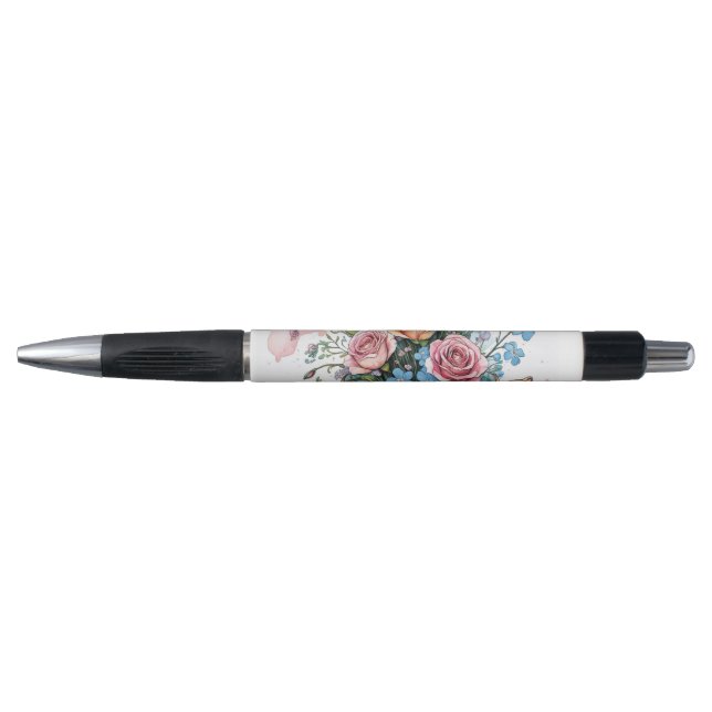  Floral Vine Pattern – Soft Watercolor Boho art Pen (Front)