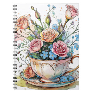 Floral Vine Pattern – Watercolor Boho art Notebook